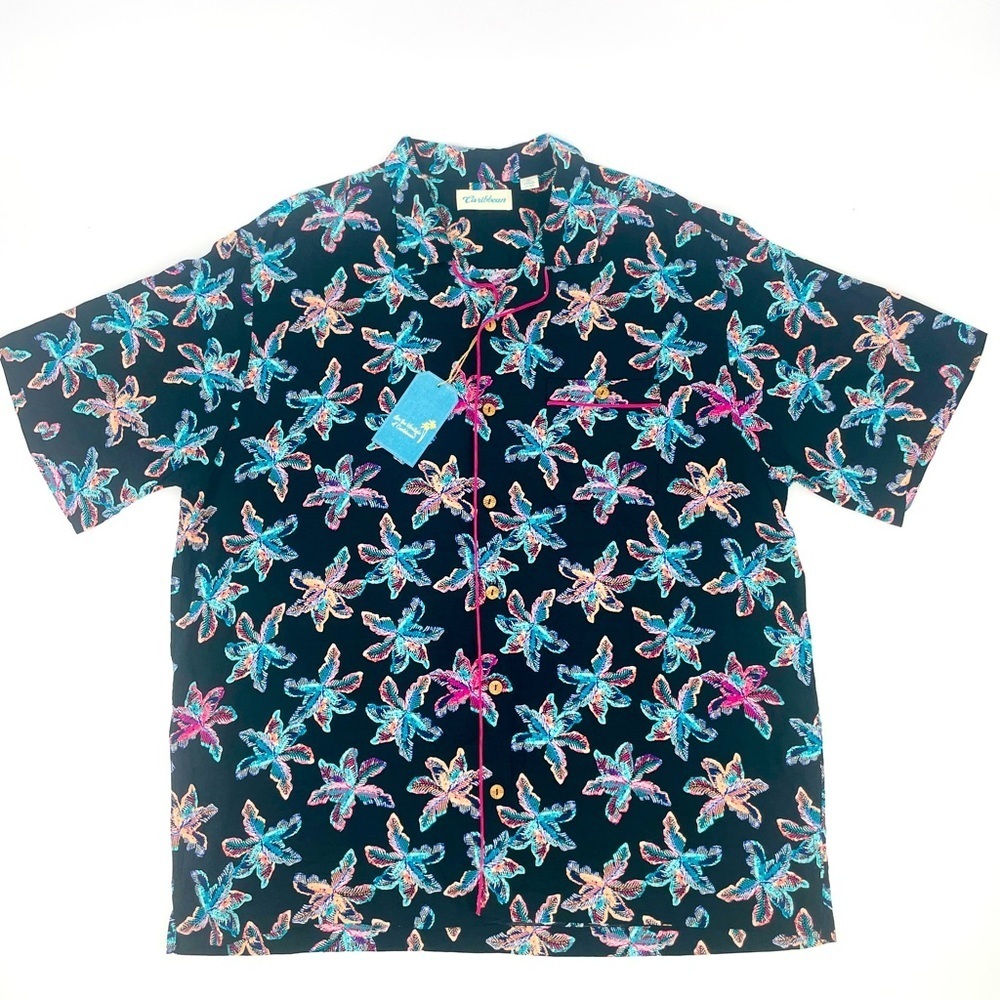 Nwt Round Tree & York Caribbean - Floral Hawaiian Shirt - XL